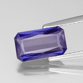 Iolite naturale blu da 1,49 ct, taglio smeraldo, VS-SI