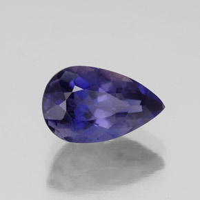 Iolite naturale blu da 1,57 ct, taglio a pera, VS-SI