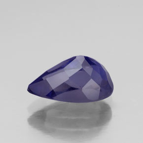 Iolite naturale blu da 1,57 ct, taglio a pera, VS-SI