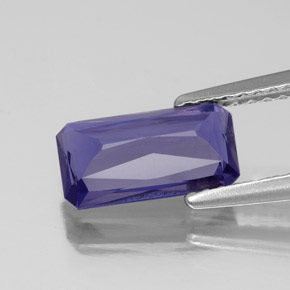 Iolite Viola Blu naturale da 1.20 ct, Taglio smeraldo, VS