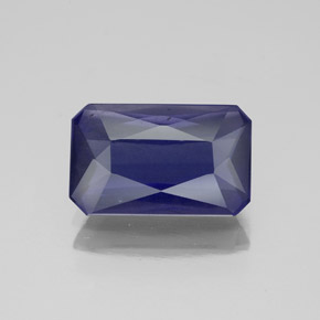 Iolite naturale blu da 1,94 ct, taglio smeraldo, VS
