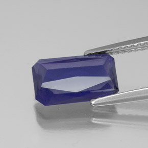 Iolite naturale blu da 1,94 ct, taglio smeraldo, VS