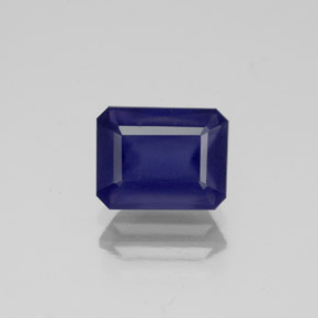 Iolite naturale blu da 1,43 ct, taglio smeraldo, VS