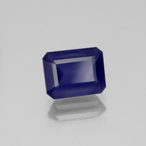 Iolite naturale blu da 1,43 ct, taglio smeraldo, VS
