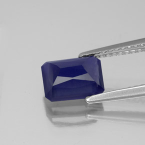 Iolite naturale blu da 1,43 ct, taglio smeraldo, VS