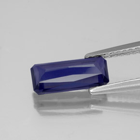 Iolite Viola Blu naturale da 1.24 ct, Taglio smeraldo, VS