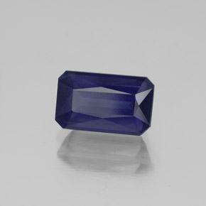 Iolite naturale blu da 1,51 ct, taglio smeraldo, VS-SI