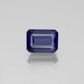 Iolite naturale blu da 1,02 ct, taglio smeraldo, VS