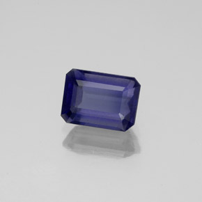 Iolite naturale blu da 1,02 ct, taglio smeraldo, VS