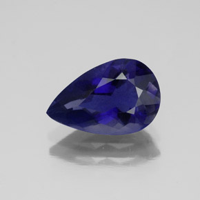 Iolite naturale blu da 1,78 ct, taglio a pera, VS-SI