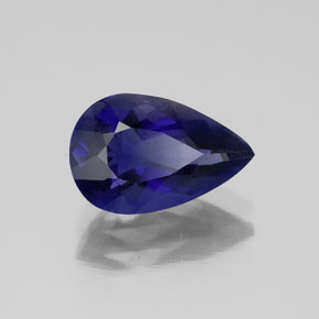 Iolite naturale blu da 1,78 ct, taglio a pera, VS-SI