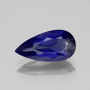 Iolite Viola Blu naturale da 1.60 ct, Forma a pera, VS