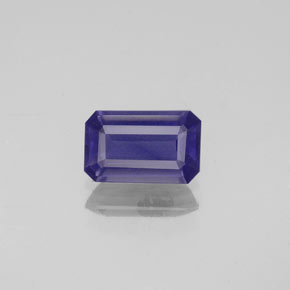 Iolite naturale blu da 0,83 ct, taglio smeraldo, VS