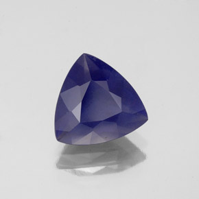 Iolite Viola Blu naturale da 1.57 ct, Taglio trillion, VS-SI
