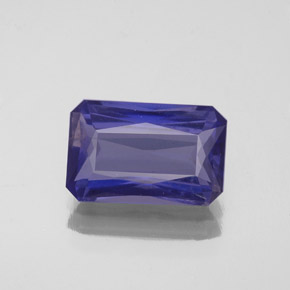 Iolite naturale blu da 1,92 ct, taglio smeraldo, VS