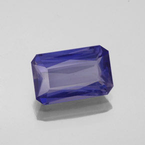 Iolite naturale blu da 1,92 ct, taglio smeraldo, VS