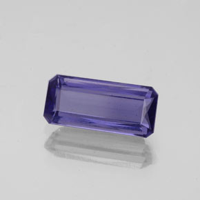 Iolite naturale blu da 1,26 ct, taglio smeraldo, VS-SI
