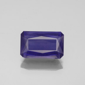 Iolite naturale blu da 1,48 ct, taglio smeraldo, VS