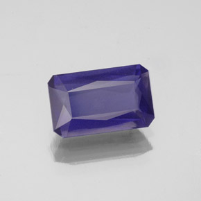 Iolite naturale blu da 1,48 ct, taglio smeraldo, VS