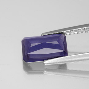 Iolite naturale blu da 1,48 ct, taglio smeraldo, VS