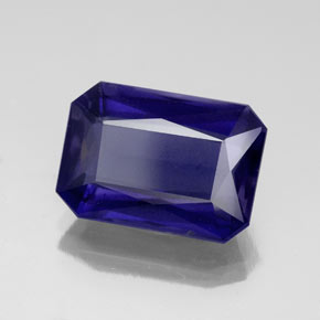 Iolite Viola Blu naturale da 4.84 ct, Taglio smeraldo, VS-SI