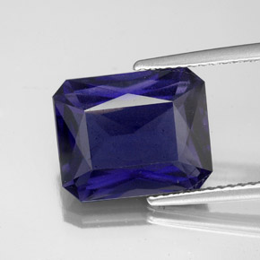 Iolite Viola Blu naturale da 5.55 ct, Taglio smeraldo, VS-SI
