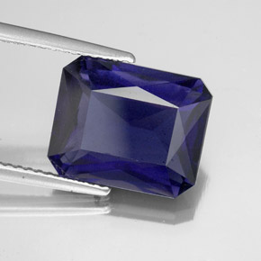 Iolite Viola Blu naturale da 5.55 ct, Taglio smeraldo, VS-SI