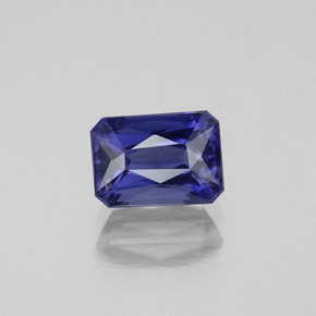 Iolite Viola Blu naturale da 1.30 ct, Taglio smeraldo, VS