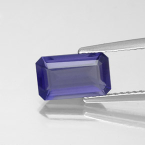 Iolite Viola Blu naturale da 1.43 ct, Taglio smeraldo, VS