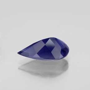 Iolite naturale blu da 2,27 ct, taglio a pera, VS