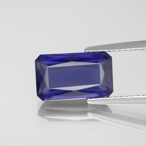 Iolite naturale blu da 2,80 ct, taglio smeraldo, VS