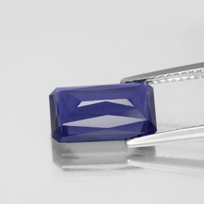 Iolite naturale blu da 2,80 ct, taglio smeraldo, VS