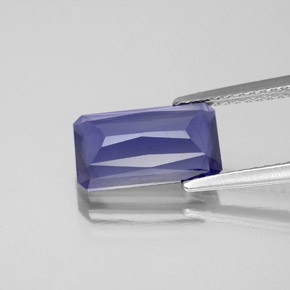 Iolite naturale blu da 2,10 ct, taglio smeraldo, VS