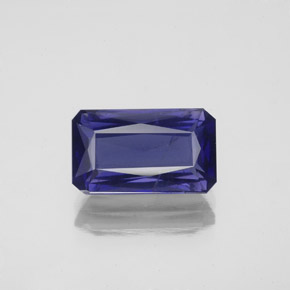 Iolite naturale blu da 2,65 ct, taglio smeraldo, SI