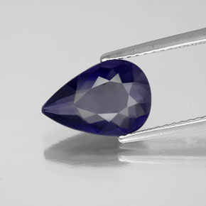 Iolite naturale blu da 2,00 ct, taglio a pera, VS