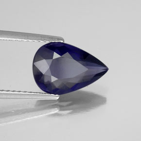 Iolite naturale blu da 2,00 ct, taglio a pera, VS