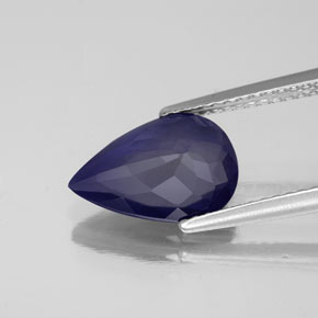 Iolite naturale blu da 2,00 ct, taglio a pera, VS