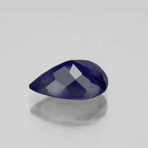 Iolite naturale blu da 2,25 ct, taglio a pera, VS