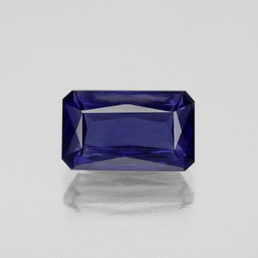 Iolite naturale blu da 2,66 ct, taglio smeraldo, VS-SI