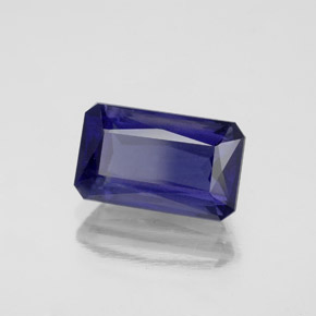 Iolite naturale blu da 2,66 ct, taglio smeraldo, VS-SI