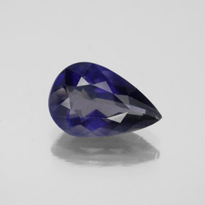 Iolite Viola Blu naturale da 2.22 ct, Forma a pera, VS