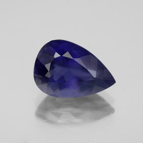 Iolite naturale blu da 2,98 ct, taglio a pera, VS
