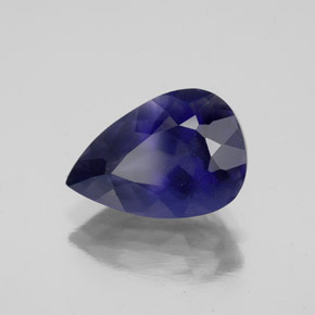 Iolite naturale blu da 2,98 ct, taglio a pera, VS