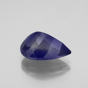 Iolite naturale blu da 2,98 ct, taglio a pera, VS
