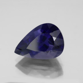 Iolite naturale blu da 3,88 ct, taglio a pera, VS