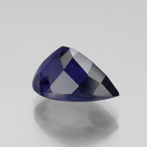 Iolite naturale blu da 3,88 ct, taglio a pera, VS