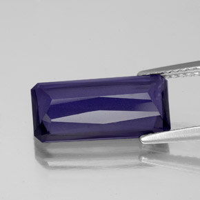 Iolite naturale blu da 3,39 ct, taglio smeraldo, VS