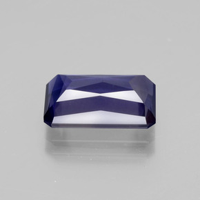 Iolite naturale blu da 3,41 ct, taglio smeraldo, VS