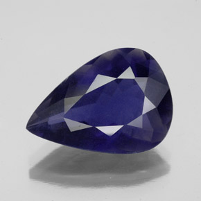 Iolite naturale blu da 5,08 ct, taglio a pera, VS-SI