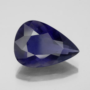 Iolite naturale blu da 5,08 ct, taglio a pera, VS-SI